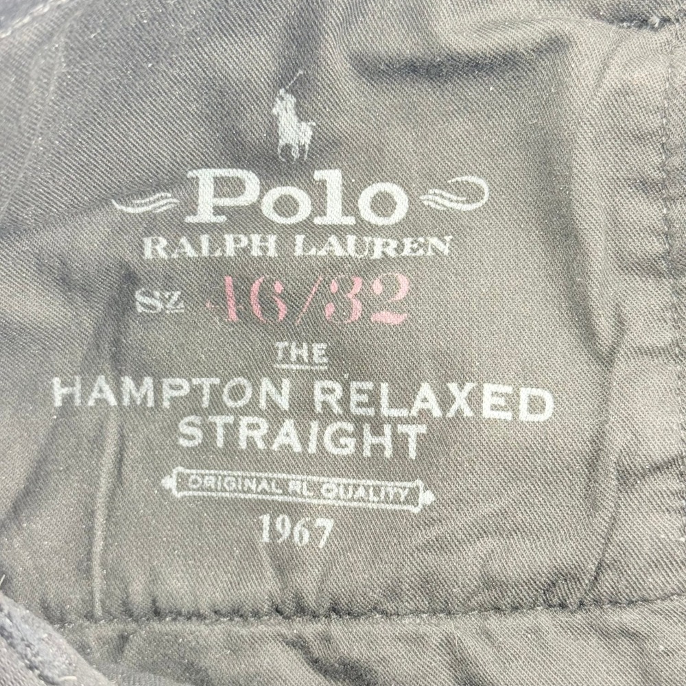 Polo Ralph Lauren Hampton Relaxed Straight‎ Jeans Mens 46x32 Black Denim Pants - Picture 6 of 9